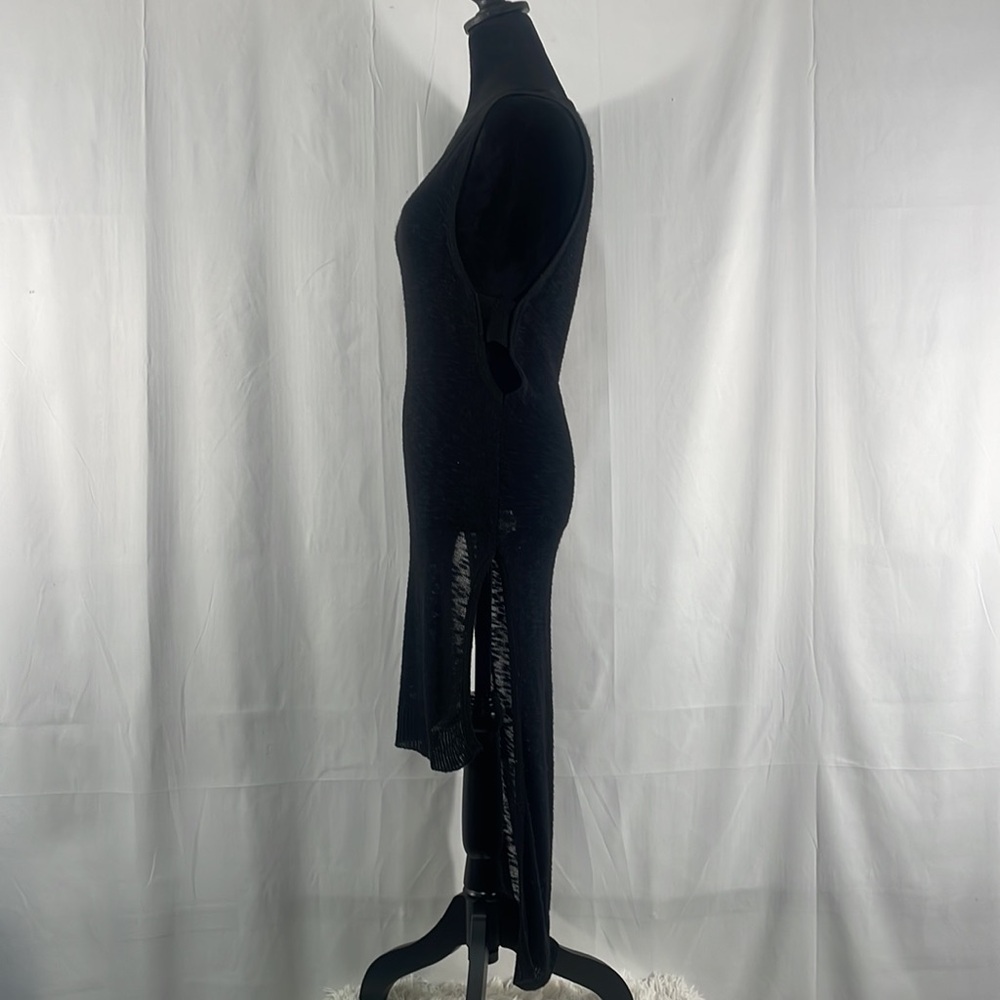Express Black high low sheer, peek a boo side top, dress,cover, V neck,XS - Picture 11 of 12